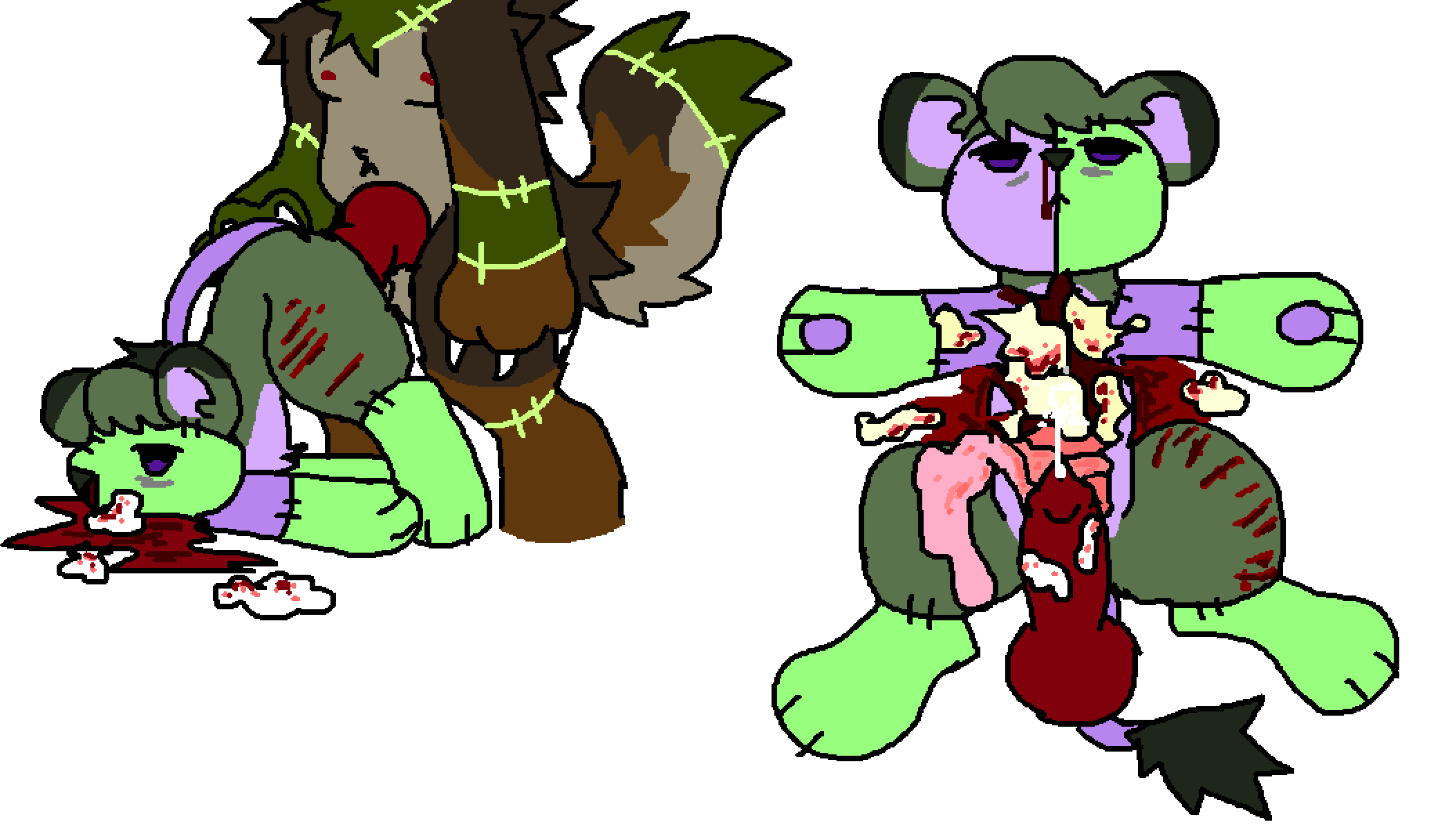 2023 agender ambiguous_gender anatomically_correct anatomically_correct_genitalia anatomically_correct_penis animal_genitalia animal_penis animate_inanimate anthro anthro_on_feral anthro_penetrating anthro_penetrating_feral balls bestiality big_feet big_penis blood blood_on_face blood_on_ground bodily_fluids bottomwear canid canine canine_genitalia canine_penis canis chibi claws_out clothing cum cum_in_intestines cum_inside cutoffs dead_eyes death denim denim_clothing dipstick_(feralmunchies) disembodied disembodied_penis dominant dominant_male duo exposed_guts feet felid feral feral_penetrated feralmunchies fluffy fluffy_balls genital_fluids genitals gore guts hair_on_feral hand_on_butt hi_res hole_(anatomy) huge_penis hybrid hyper hyper_genitalia hyper_penis intersex intersex/male intestines larger_dominant lion male mammal microsoft_paint moss_(feralmunchies) necrophilia nipple_slip nipples nosebleed null organs osamu_tezuka pantherine pawpads paws penetration penis plush_stuffing plushie plushie-like plushophilia questionable_consent sentient_plush sex shorts simple_background size_difference smaller_submissive soaked stitch_(sewing) stuffing tail tail_tuft tezuka_inspired torn_fabric tuft undead were werecanid werecanine werewolf wolf wolf_tail wounded zombie