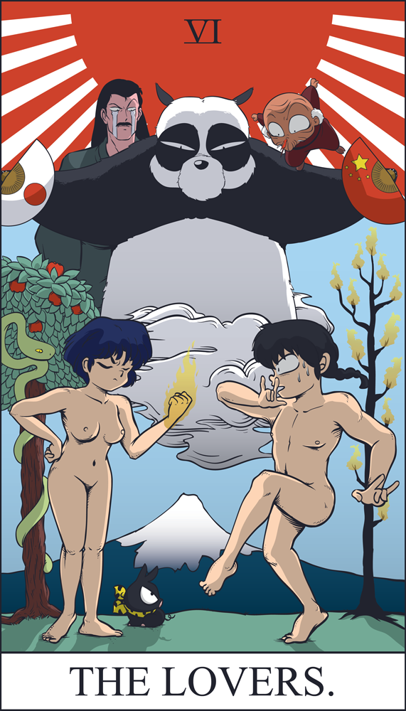 akane_tendo apple barefoot bear black_hair blue_hair breasts card daughter domestic_pig eyes_closed facial_hair father father_and_child father_and_daughter father_and_son feet female food fruit genma_saotome giant_panda group hair happosai human male male/female mammal mustache nipples nude old_man p-chan parent parent_and_child plant ranma_1/2 ranma_saotome reptile ryoga_hibiki saotome_ranma scalie short_hair snake son soun_tendo suid suina sus_(pig) tarot_card tree