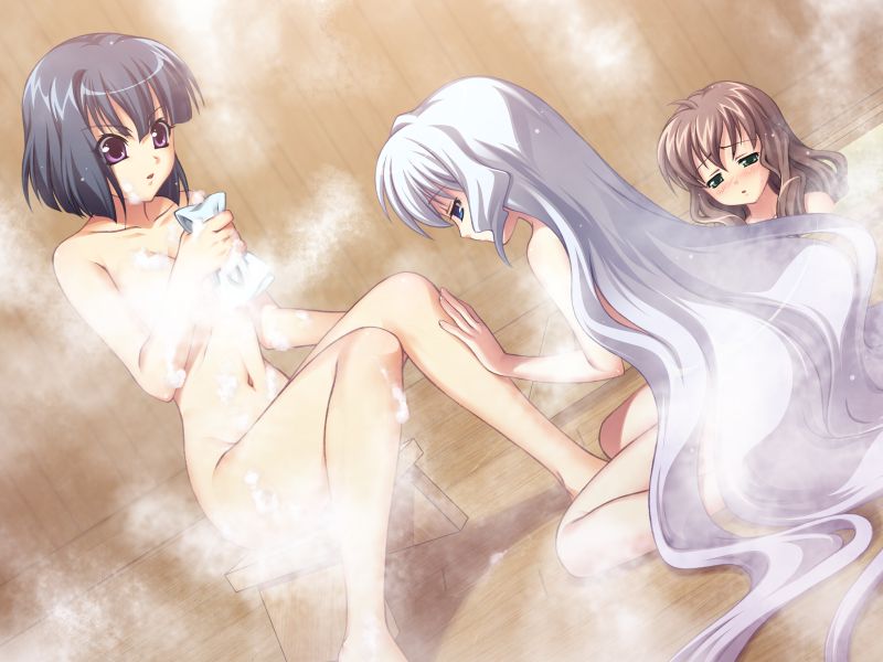 aizawa_yasumi aoi_shiro bathing game_cg multiple_girls nami_(aoi_shiro) osanai_shouko yasaka_minato yuri