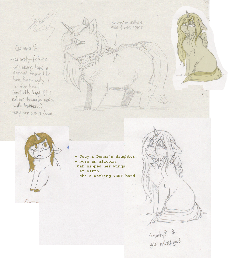 2022 character_name concept_art digital_media_(artwork) ears_down english_text equid equine eyebrows eyelashes feathered_wings feathers federalchemical1728 female female_symbol feral fluffy_pony fluffy_pony_(species) fur galinda_(federalchemical1728) gender_symbol graphite_(artwork) half-closed_eyes handwritten_text hooves horn mammal mane mixed_media narrowed_eyes pencil_(artwork) pivoted_ears simple_background sitting sketch sketch_page solo spot_color standing symbol tail text traditional_media_(artwork) unguligrade white_background winged_unicorn wings