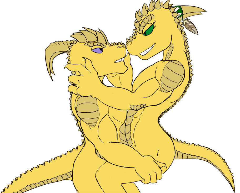 2015 4_fingers anthro bedroom_eyes brother_(lore) brother_and_sister_(lore) carrying carrying_another carrying_partner claws dnd_homebrew dolk duo feathers female finger_claws fingers flat_chested green_sclera hand_on_butt hand_on_cheek horn incest_(lore) kobold male male/female mca_jabberwocky narrowed_eyes nude purple_sclera rezzic scales scalie seductive sibling_(lore) simple_background sister_(lore) smile standing tail white_background yellow_body yellow_scales