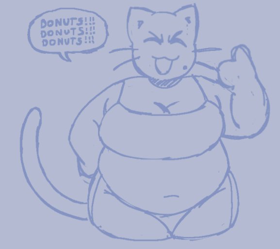 2023 anthro belly belly_overhang big_belly big_breasts bottomwear bra breasts cassicat cleavage clothed clothing dialogue domestic_cat english_text excited felid feline felis female mammal markings mole_(marking) monochrome navel overweight overweight_anthro overweight_female shorts solo speech_bubble text underwear whiskers