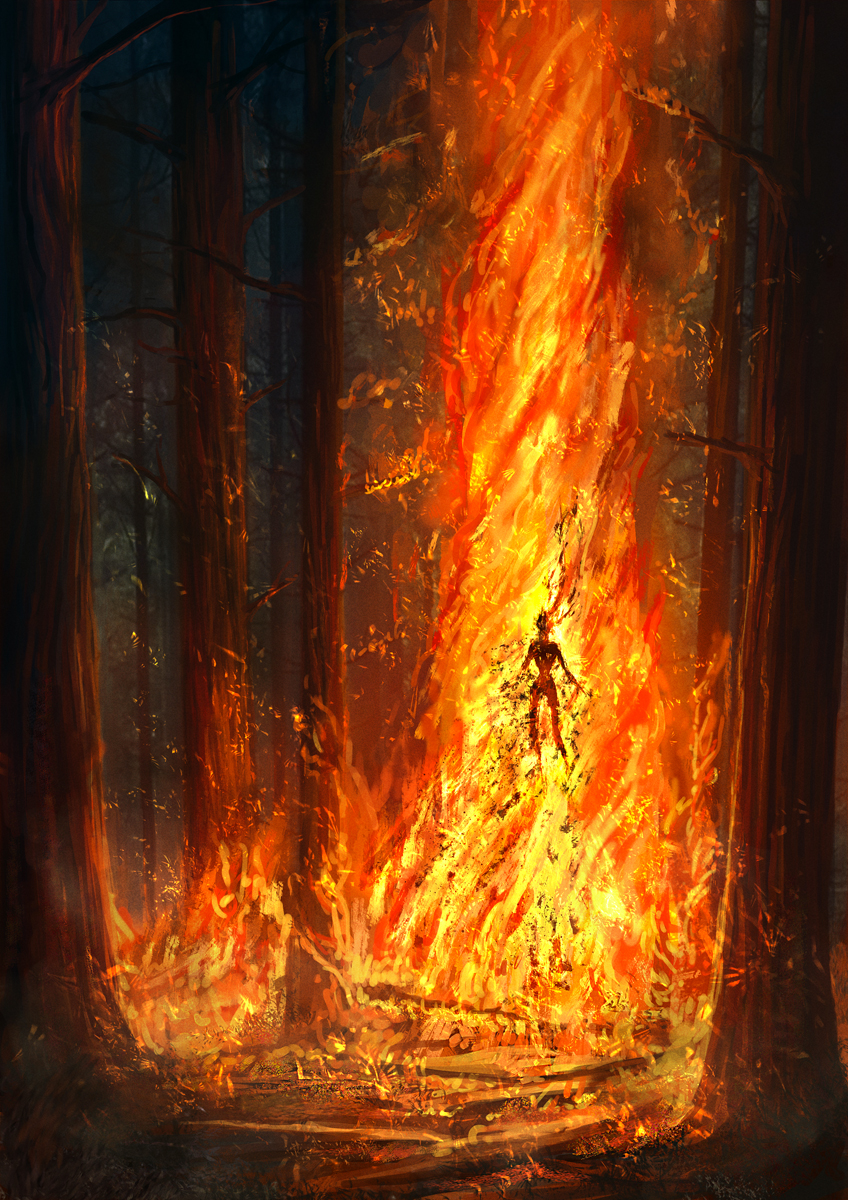 2016 53:75 branch burning colored dekades8 detailed_background digital_media_(artwork) digital_painting_(artwork) elemental_creature elemental_humanoid embers female female_(lore) fire fire_creature fire_humanoid floating forest forest_fire hi_res humanoid inferno log nature nature_background not_furry outside plant scp-273 scp_foundation silhouette solo tree vortex wood