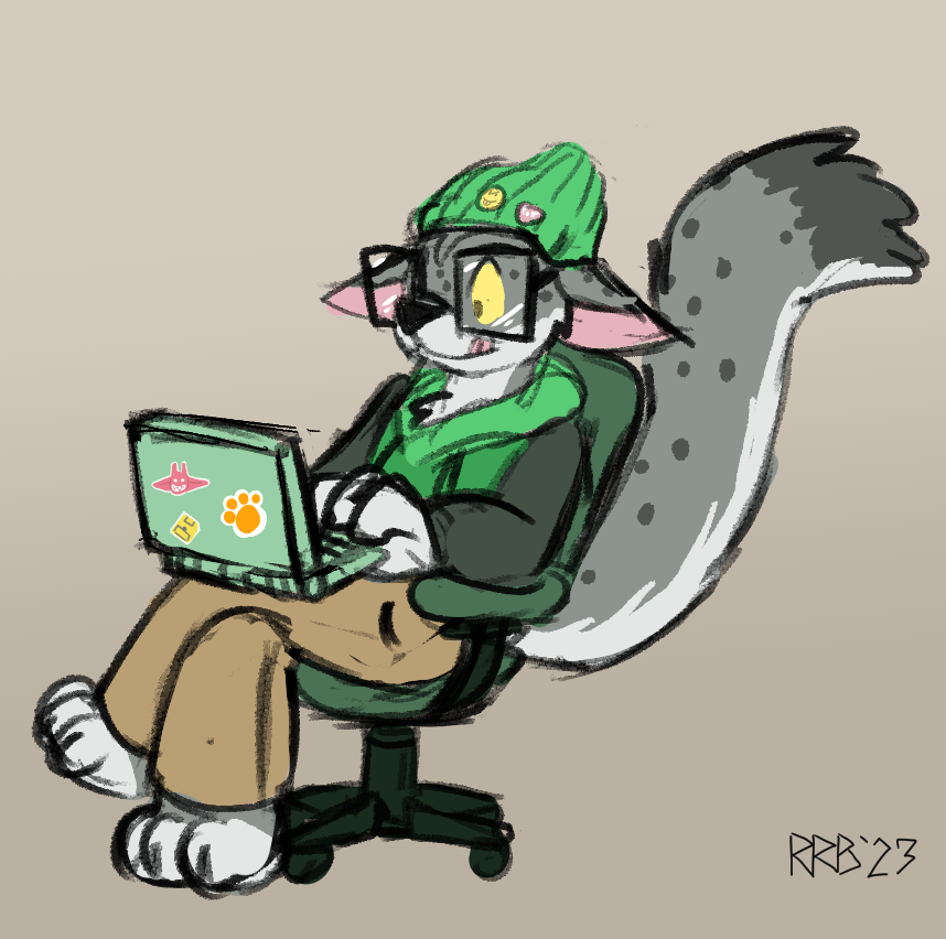 computer domestic_cat felid feline felis hacker laptop male mammal run_rabbit_bounce