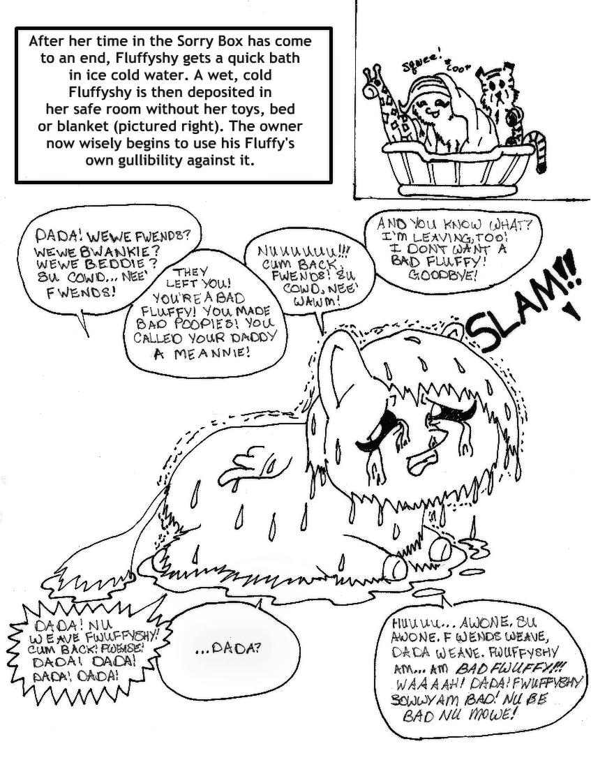 ambiguous_gender baby_talk bodily_fluids bowl calvin_and_hobbes container crying dialogue english_text equid equine feral fluffy_pony fluffy_pony_(species) fluttershy_(mlp) friendship_is_magic giraffe giraffid hasbro hobbes immortalfluffykiller mammal my_little_pony offscreen_character pegasus plushie solo tears text towel water wings
