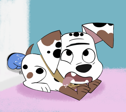 101_dalmatian_street 101_dalmatians anal aussiecuno better_version_at_source canid canine canis dalmatian diesel_(101_dalmatians) dildo disney domestic_dog feral low_res male mammal mud sex_toy solo tagme tongue tongue_out young