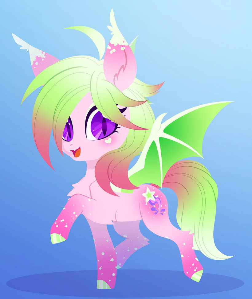 bat_pony bat_wings beauty_mark belka-sempai chest_tuft cute_fangs cutie_mark ear_tuft equid eyelashes fan_character fangs female feral fluffy fur green_wings hair hasbro hooves leg_tuft limelight_(oc) mammal mane membrane_(anatomy) membranous_wings multicolored_hair multicolored_mane multicolored_tail my_little_pony open_mouth open_smile pink_body pink_fur pink_hair pink_mane pink_tail pupils purple_eyes slit_pupils smile tail teeth tuft two_tone_hair two_tone_mane two_tone_tail wing_claws wings