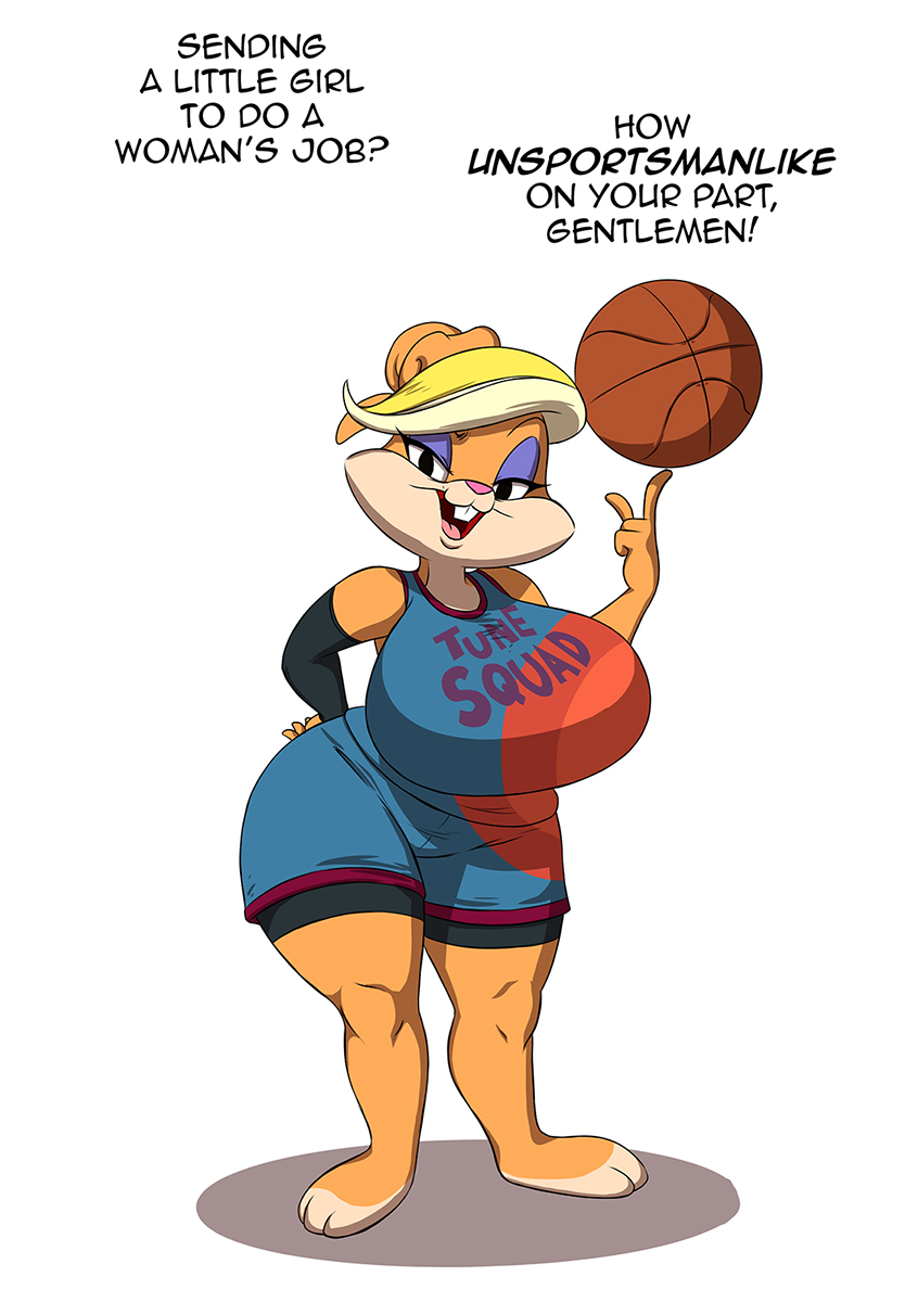 ball basketball_(ball) big_breasts breasts dialogue female hi_res huge_breasts mature_female patricia_bunny slightly_chubby space_jam space_jam:_a_new_legacy subhueman talking_to_viewer the_looney_tunes_show thick_thighs warner_brothers wide_hips