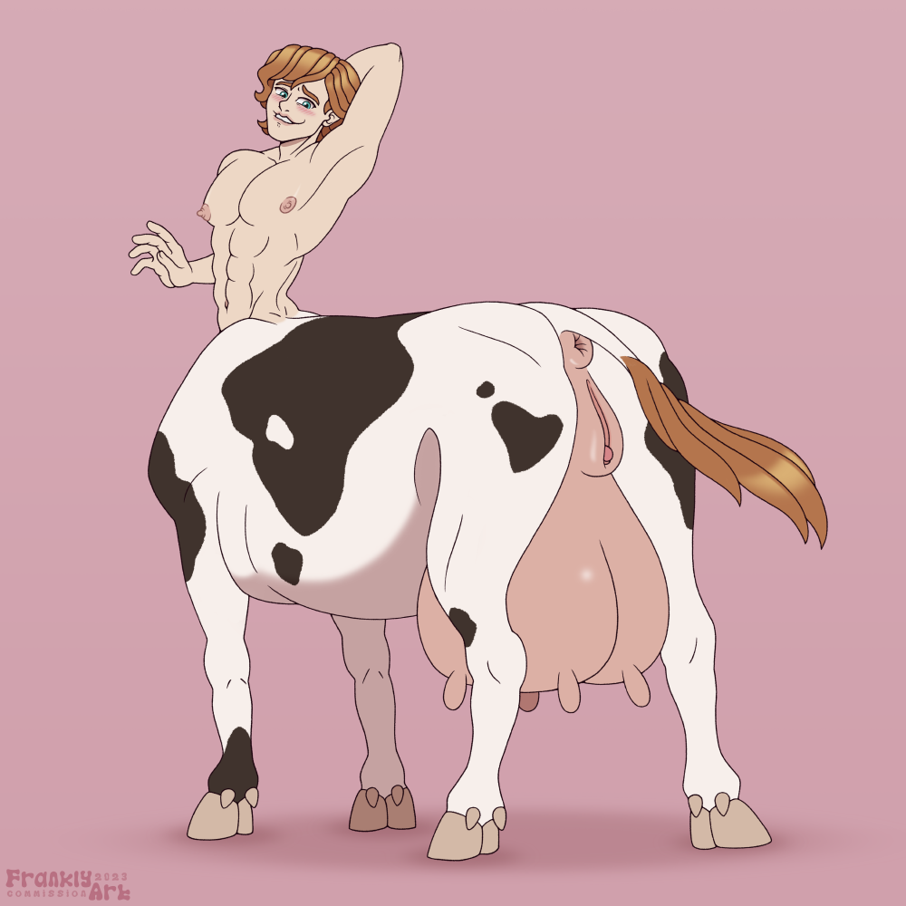 1:1 abs andromorph animal_humanoid anus blush blush_lines bovid bovid_taur bovine bovine_taur bucentaur butt cattle cattle_taur clitoris frankly-art genitals hand_behind_head hooves humanoid humanoid_taur intersex looking_back looking_back_at_self male male_udder mammal mammal_humanoid mammal_taur muscular muscular_andromorph muscular_intersex muscular_male navel nipples pecs presenting presenting_anus presenting_hindquarters presenting_pussy pussy rear_view solo tail taur teats udders