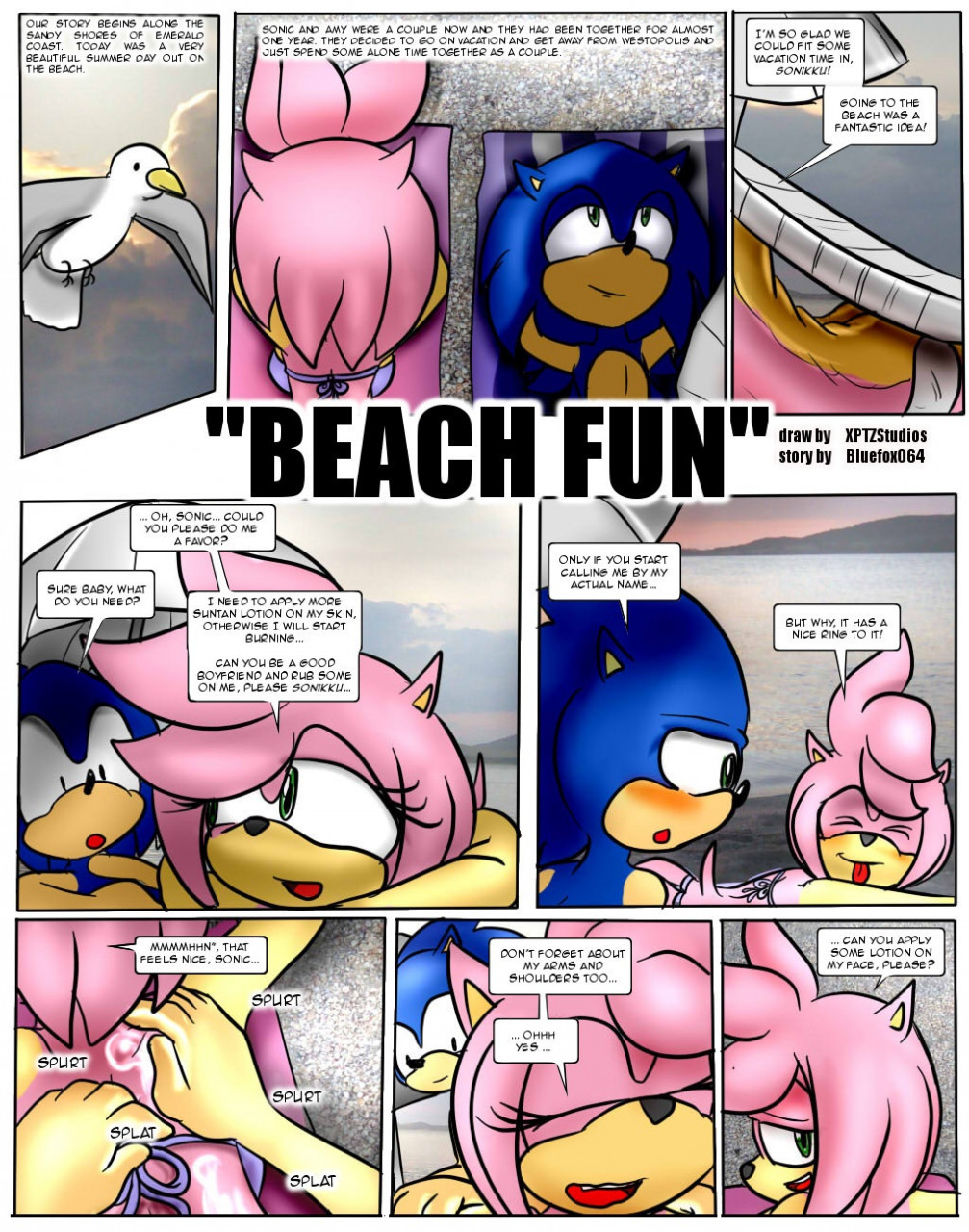 2016 amy_rose anthro anthro_on_anthro avian beach big_eyes bird blue_body blue_fur blue_hair blush bra clothed clothing comic detailed_background dialogue duo english_text eulipotyphlan eyes_closed female female_on_anthro footwear fur green_eyes gull hair half-closed_eyes hand_on_back hedgehog hi_res lari larid looking_back looking_pleasured lying male male_on_anthro mammal massage narrowed_eyes on_back onomatopoeia open_mouth outside partially_clothed pink_body pink_fur pink_hair purple_bra purple_clothing purple_underwear sandals seaside sega short_hair smile sonic_the_hedgehog sonic_the_hedgehog_(series) sound_effects speech_bubble text tongue tongue_out underwear white_clothing white_footwear xptzstudios