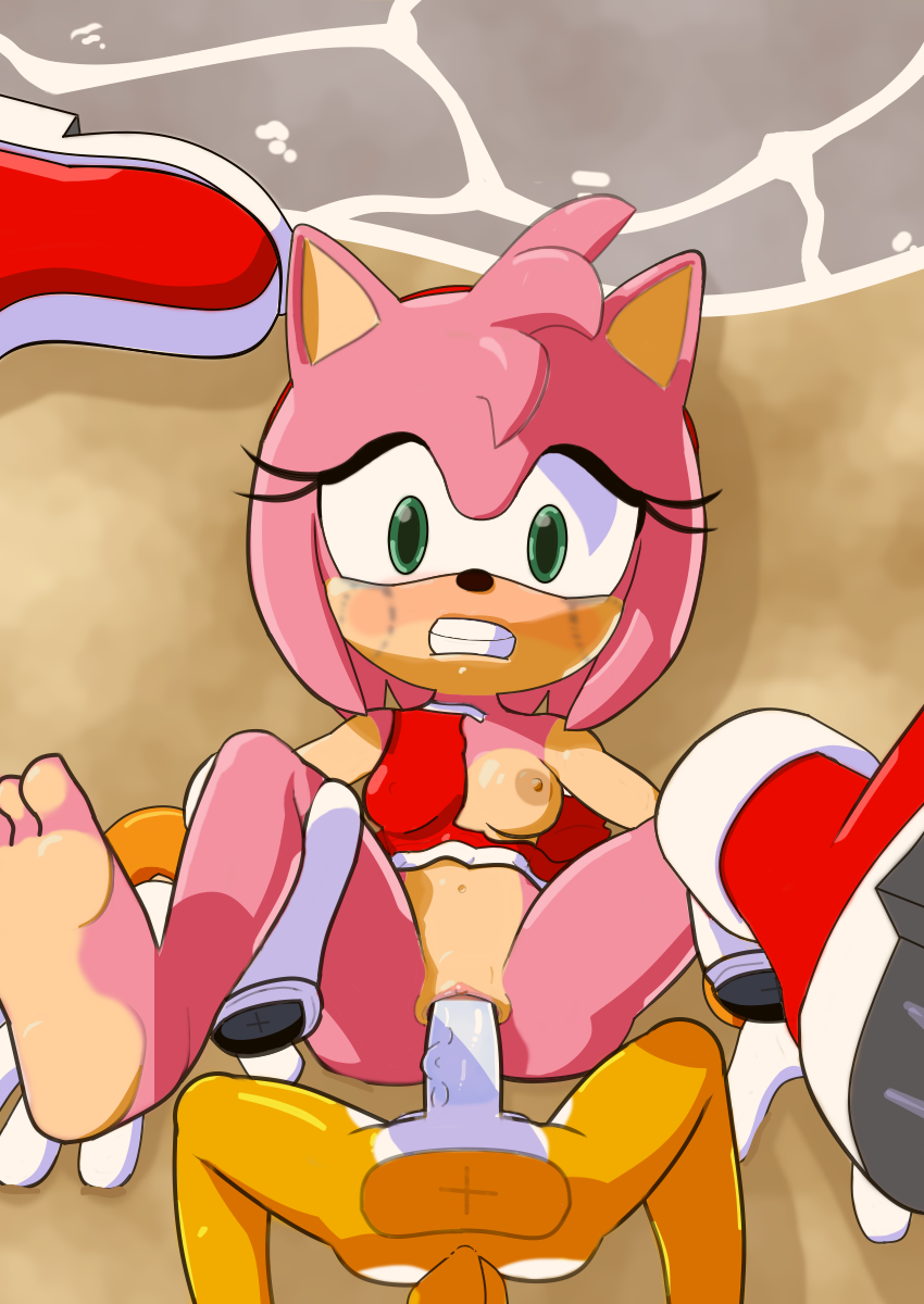 amy_rose anonymous_artist anthro bodily_fluids canid canine clothing disembodied_hand duo eulipotyphlan female first_person_view forced forced_vaginal fox from_front_position genitals hedgehog hi_res lying male male/female mammal miles_prower missionary_position on_back penetration penis pussy rape sega sex sonic_the_hedgehog_(series) tears torn_clothing vaginal vaginal_penetration