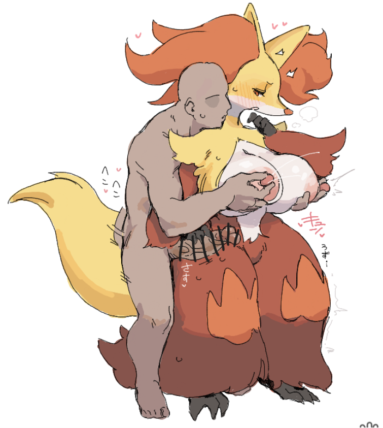 &lt;3 anthro areola big_breasts biped blush bodily_fluids breast_squeeze breasts canid canine colored_sketch delphox duo erection faceless_character faceless_human faceless_male female female_on_human generation_6_pokemon genitals hand_on_penis handjob human human_on_anthro humping inner_ear_fluff interspecies lactating looking_at_another looking_at_partner male male/female male_on_anthro mammal mutual_masturbation nintendo nipples nude penile penis pink_areola pink_nipples pokemon pokemon_(species) pokephilia red_eyes sex simple_background sketch sweat tuft white_background wide_hips