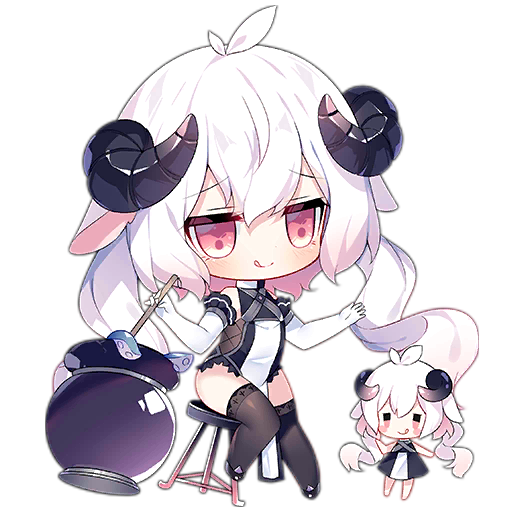 2girls :q ahoge animal_ears artist_request black_dress black_footwear black_horns black_leotard black_thighhighs blush blush_stickers cauldron chibi choker closed_mouth curled_horns dress elbow_gloves fairy_(girls'_frontline) full_body girls'_frontline gloves goat_ears goat_horns hair_between_eyes holding horns jitome leotard long_hair looking_at_viewer multiple_girls official_art on_stool pink_eyes sheep_ears simple_background sitting stirring tentacles thighhighs third-party_source tongue tongue_out transparent_background two-tone_leotard very_long_hair white_choker white_gloves white_hair white_leotard witch_fairy_(girls'_frontline) |_|