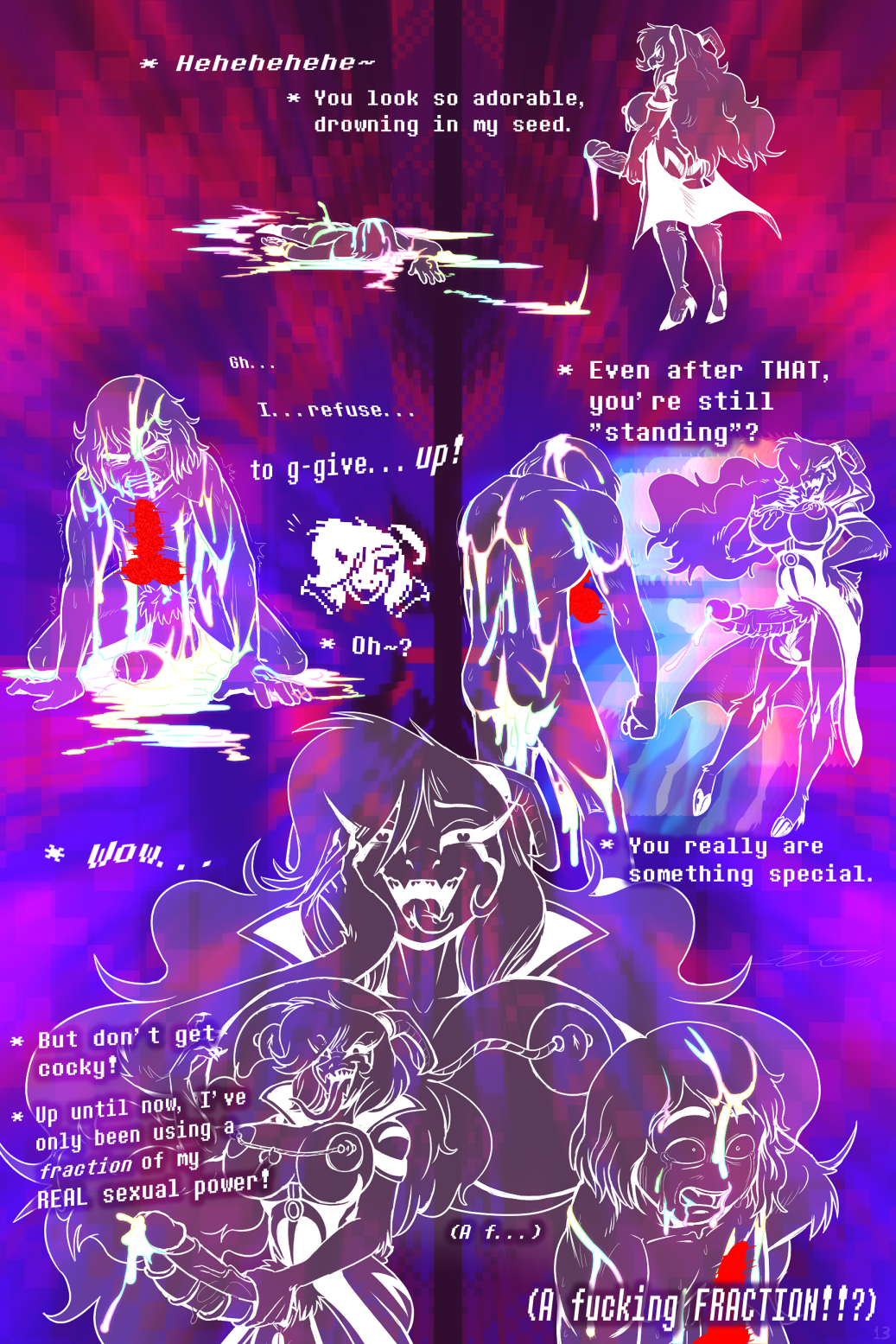 &lt;3 &lt;3_eyes after_sex alternate_universe angel_derear anthro asriel_dreemurr_(god_form) balls big_balls big_breasts big_butt big_penis bodily_fluids boss_monster bovid breasts butt caprine clothed clothing comic crossgender cum cum_in_ass cum_inside cum_on_body cum_pool digital_media_(artwork) duo excessive_cum excessive_genital_fluids floating footwear footwear_only frisk_(undertale) frisky_(under(her)tail) genital_fluids genitals goat hair herm hi_res high_heels horn huge_penis human intersex intersex/male long_hair long_tongue male mammal messy_hair mostly_nude nails outline partially_clothed penis pixel_(artwork) profanity pubes rainbow sharp_nails shoes shoes_only sweat tears text thewill tongue under(her)tail undertale undertale_(series) white_outline wide_eyed