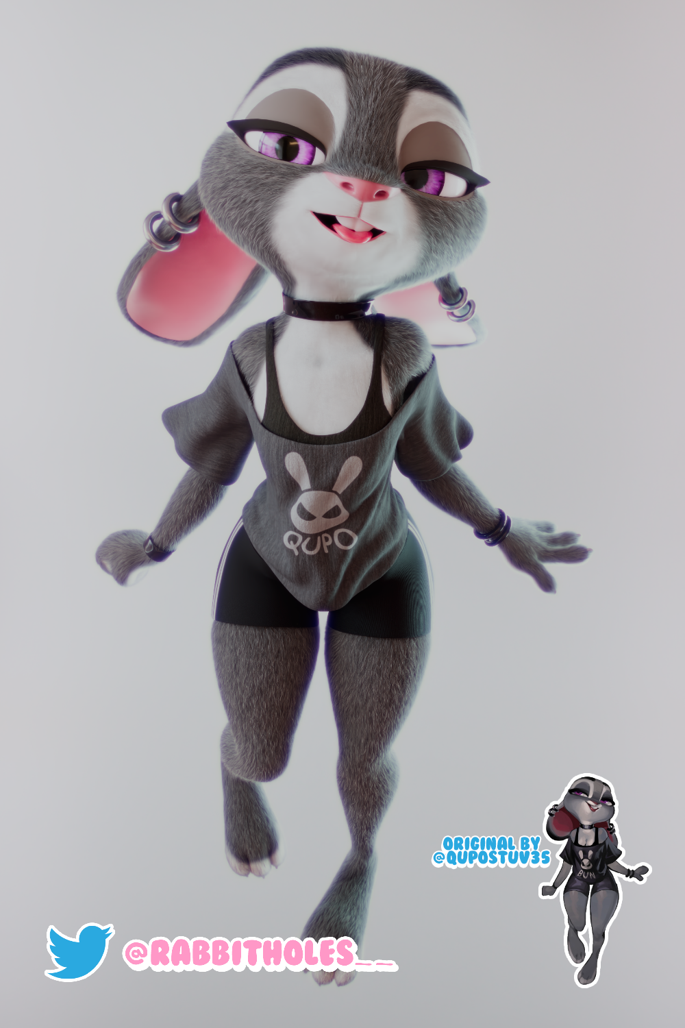 2023 anthro athletic bedroom_eyes bra breasts buckteeth cleavage clothed clothing disney ear_piercing ear_ring feet female fur goth grey_body grey_fur hi_res judy_hopps lagomorph leporid mammal multicolored_body multicolored_fur narrowed_eyes open_mouth open_smile paws piercing punk purple_eyes qupostuv35 rabbit rabbitholes ring_piercing seductive simple_background size_difference skimpy small_breasts smaller_female smile solo teeth thick_thighs thigh_gap tongue two_tone_body two_tone_fur underwear white_body white_fur zootopia