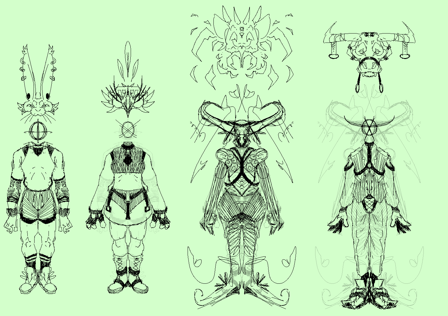 avian bird bovid bovine cattle fox_hunt kobold kobold_orion koboldorion lagomorph leporid mammal orion rabbit sketch