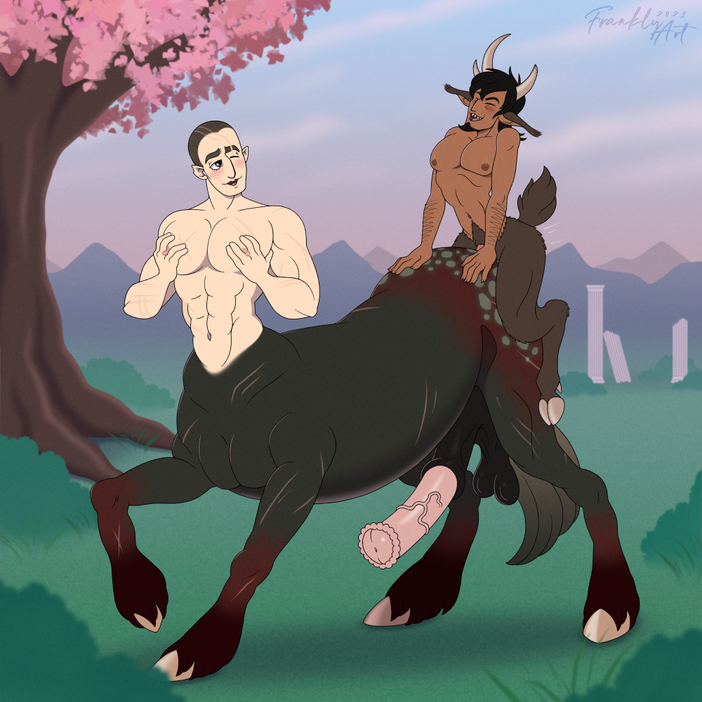 abs anal anal_penetration ancient_greece animal_humanoid balls bovid bovid_humanoid broken_horn caprine caprine_humanoid centaur cherry_blossom cherry_blossom_tree cherry_tree duo equid equid_humanoid equid_taur equine equine_humanoid equine_taur erection european_mythology eye_scar facial_scar frankly-art fruit_tree genitals goat_humanoid grabbing_chest grabbing_own_pecs greek greek_mythology hand_on_butt hooves horn humanoid humanoid_taur male male/male mammal mammal_humanoid mammal_taur muscular muscular_male mythology nature nature_background navel nipple_fetish nipple_play nipples pec_grab pec_play pec_squeeze pecs penetration penis perched pillars plant promachos_(heidimonsta) ruins sakis_(hiedimonsta) satyr scar sex size_difference smile tail taur tree waist