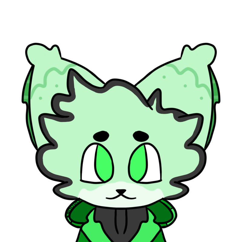 anthro black_eyebrows bust_portrait cheek_tuft clothed clothed_male clothing domestic_cat ear_markings ear_tuft eyebrows eyebrows_over_eyes facial_markings facial_tuft felid feline felis fluffy fur green_body green_clothing green_eyes green_fur green_inner_ear_fluff head_markings head_tuft hood hoodie inner_ear_fluff inner_ear_markings looking_at_viewer male mammal markings nagonish no_shading noodle_(nagonish) portrait simple_background smile smiling_at_viewer solo text text_on_clothing topwear tuft