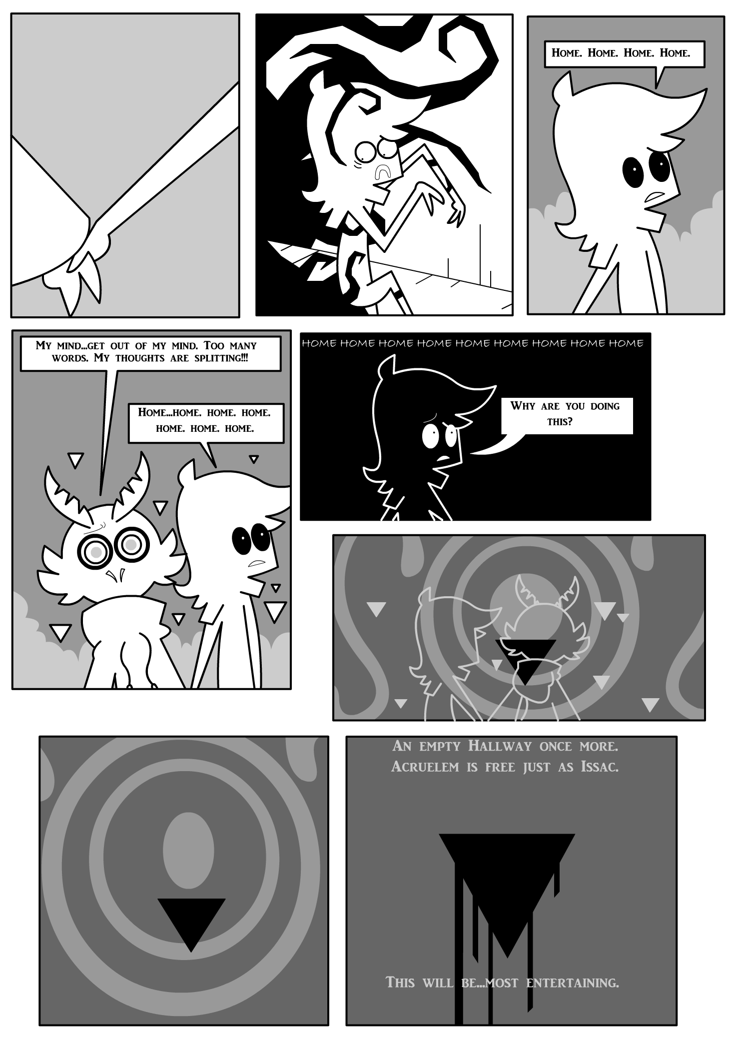 ambiguous_gender antennae_(anatomy) anthro arthropod black_eyes border clothing comic daniel_toke darkness dialogue duo english_text female_(lore) frown greyscale hand_holding hi_res hoodie human insect lepidopteran male mammal mivliano_10-c monochrome moth outline panicking scared shane_frost speech_bubble symbol text topwear triangle_(shape) white_border