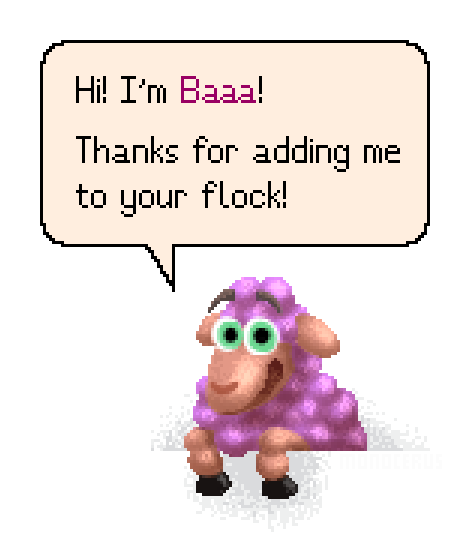 2022 alpha_channel baaa bovid caprine desktop_assistant dialogue digital_media_(artwork) eyebrows feral fur green_eyes looking_at_viewer male mammal monocerus open_mouth pink_body pink_fur raised_eyebrows sheep simple_background solo speech_bubble transparent_background