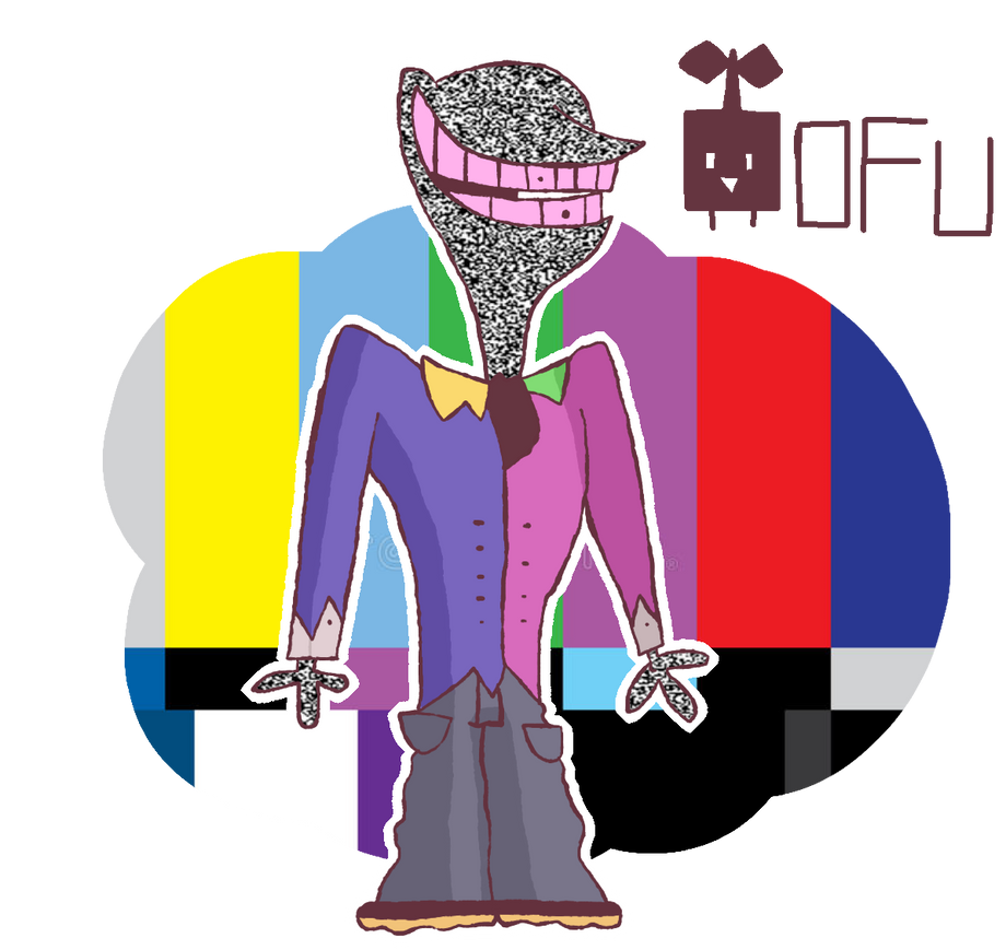 3_fingers black_tie_(suit) clothing dreamer fingers grey_body grey_skin humanoid male necktie open_mouth pink_teeth smile solo static static_skin suit tokki-chan