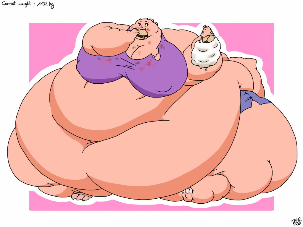 2018 3_toes 4:3 5_fingers anthro bag barefoot batspid2 belly big_belly big_breasts big_butt biped bottomwear breasts burger butt cel_shading claws cleavage clothed clothing crop_top cutoffs denim denim_clothing digital_drawing_(artwork) digital_media_(artwork) dirty eating english_text eyebrows eyelashes feet female fingers flabby_arms food frill_(anatomy) front_view full-length_portrait head_crest head_frill holding_food holding_object huge_breasts huge_butt huge_thighs hyper hyper_belly hyper_breasts hyper_butt hyper_hips hyper_thighs juna_(batspid2) lizard love_handles membrane_(anatomy) membranous_frill midriff morbidly_obese morbidly_obese_anthro morbidly_obese_female navel nipple_outline non-mammal_breasts obese obese_anthro obese_female overweight overweight_anthro overweight_female pink_body pink_scales portrait purple_clothing purple_eyes reptile scales scalie shaded shirt shorts signature soles solo standing tail text thick_thighs three-quarter_view tight_clothing toe_claws toes topwear torn_clothing weight_gain