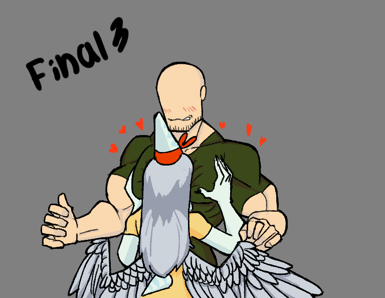 &lt;3 5_fingers anon_(snoot_game) anthro bald biceps blue_body blue_scales blush bone_frill clothing colored dress duo english_text faceless_character faceless_human faceless_male fang_(gvh) feathered_wings feathers female female_anthro female_on_human fingers frill_(anatomy) goodbye_volcano_high groping_pecs hair head_between_pecs human human_on_anthro interspecies larger_human larger_male male male/female male_on_anthro mammal muscular muscular_human muscular_male nervous_smile pec_grab pecs pterodactylus pterosaur reptile scales scalie short_tail silver_hair simple_background size_difference smaller_anthro smaller_female smile snoot_game stubble tail text wings yellow_clothing yellow_dress zoom_paka