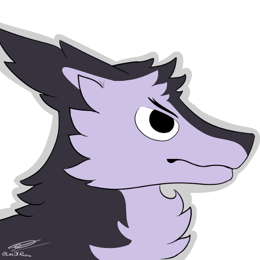 alpha_channel ambiguous_form ambiguous_gender countershading frown frown_eyebrows fur grey_body grey_fur grey_outline head_only light_body light_countershading looking_up lotsoframen outline sergal signature simple_background solo transparent_background wavy_mouth