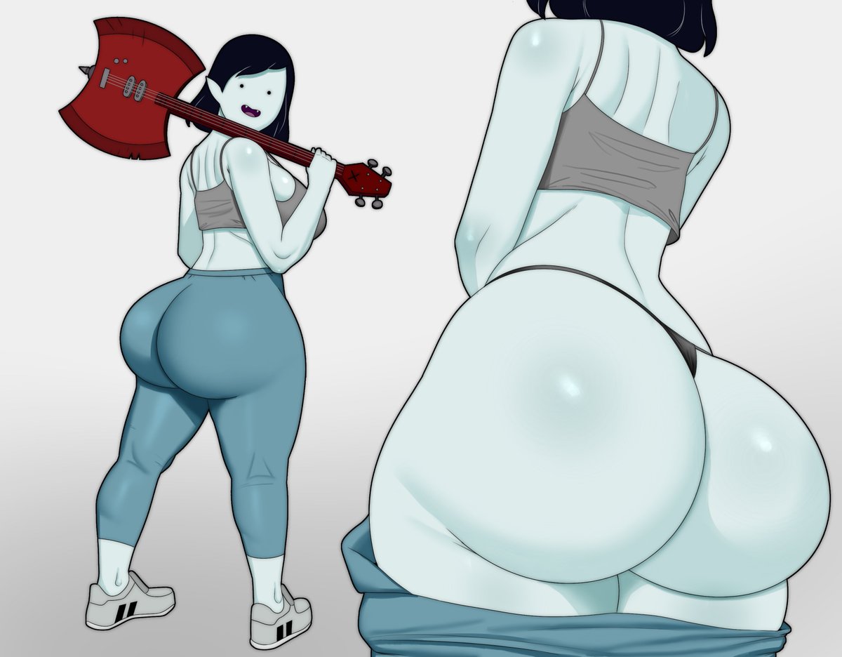 2014 adventure_time big_butt butt cartoon_network coldarsenal female human humanoid mammal marceline_abadeer solo vampire