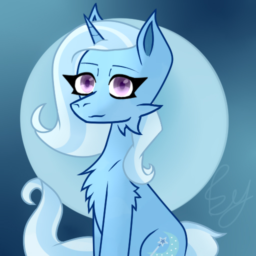 1:1 blue_body cutie_mark digital_drawing_(artwork) digital_media_(artwork) equid equine female friendship_is_magic fur hair hasbro horn horse mammal my_little_pony pony simple_background smile solo tail trixie_(mlp) unicorn