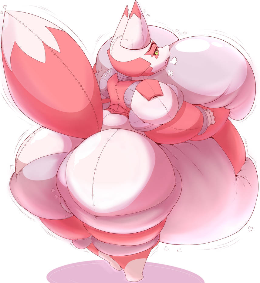 anthro belly belly_inflation better_version_at_source big_belly big_breasts big_butt breast_expansion breasts breath butt butt_expansion expansion female garuda_six generation_3_pokemon huge_breasts huge_butt huge_thighs hyper hyper_belly hyper_breasts hyper_butt inflatable inflation motion_lines multicolored_body nintendo open_mouth panting pink_body pokemon pokemon_(species) rubber_creature shadow simple_background solo standing thick_thighs thigh_expansion unknown_character white_body yellow_eyes yellow_sclera zangoose