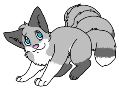 2011 5_tails alpha_channel ambiguous_gender blue_eyes bluekyokitty canid canine digital_drawing_(artwork) digital_media_(artwork) digitigrade feral flat_colors fox full-length_portrait fur grey_body grey_fur head_tuft low_res mammal multi_tail paws pink_nose portrait sebdoggo simple_background smile solo standing tail transparent_background tuft white_body white_fur