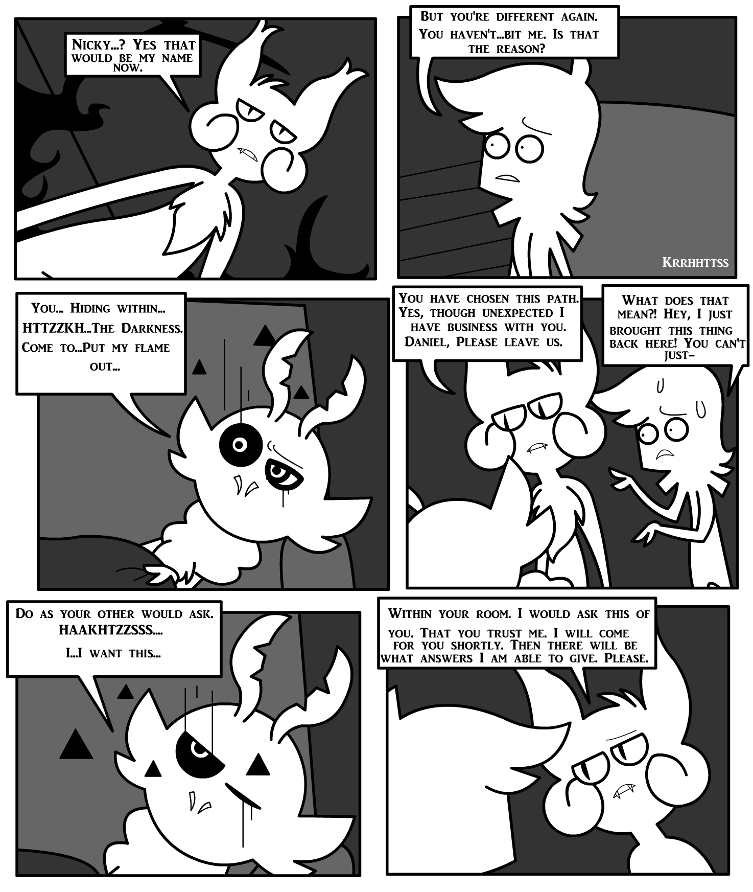 ambiguous_gender antennae_(anatomy) anthro arthropod bat bedding black_eyes blanket bodily_fluids border comic daniel_toke dialogue english_text fangs female_(lore) frown furniture greyscale group hi_res human iconography insect inside lepidopteran looking_at_another lying male mammal mivliano_10-c monochrome moth narrowed_eyes nicky_(abfmh) on_back on_sofa overbite pupils shane_frost silhouette slit_pupils sofa sound_effects speech_bubble standing sweat sweatdrop teeth text triangle_(shape) trio vowelless vowelless_sound_effect vowelless_vocalization white_border worried