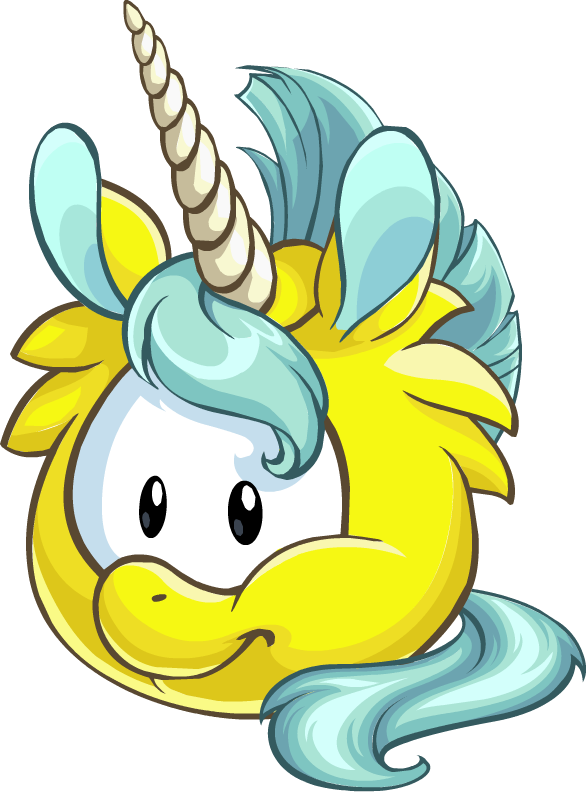 ambiguous_gender club_penguin full-length_portrait horn looking_at_viewer mane official_art portrait puffle solo tail unicorn_puffle unknown_artist