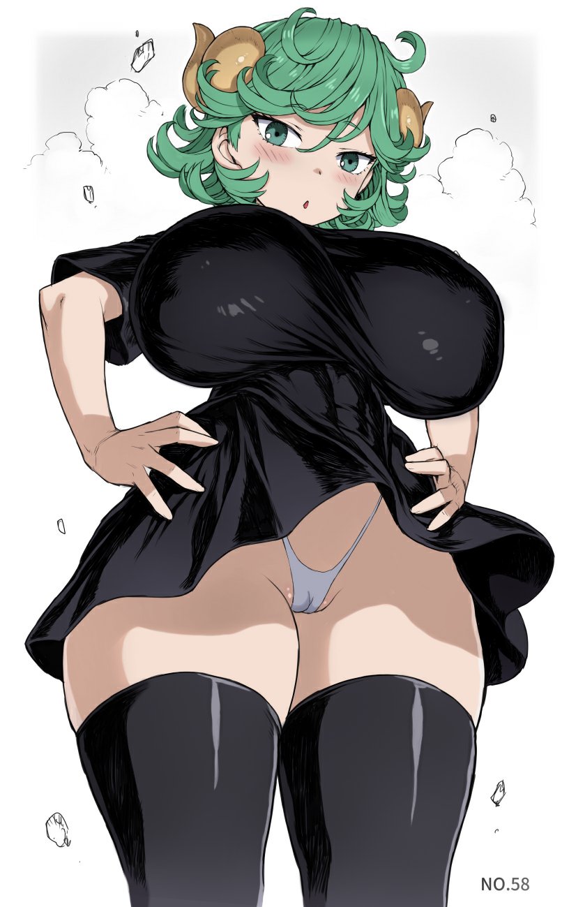 animal_humanoid big_breasts breasts camel_toe clothing colored cosplay crossover crossover_cosplay curled_horn curved_horn dragon dragon_humanoid female genitals hi_res horn horned_humanoid huge_breasts humanoid ilulu legwear long_shirt miss_kobayashi's_dragon_maid mogudan one-punch_man one_(manga) panties pussy pussy_slip solo tatsumaki thick_thighs thigh_highs thong tight_clothing underwear wide_hips