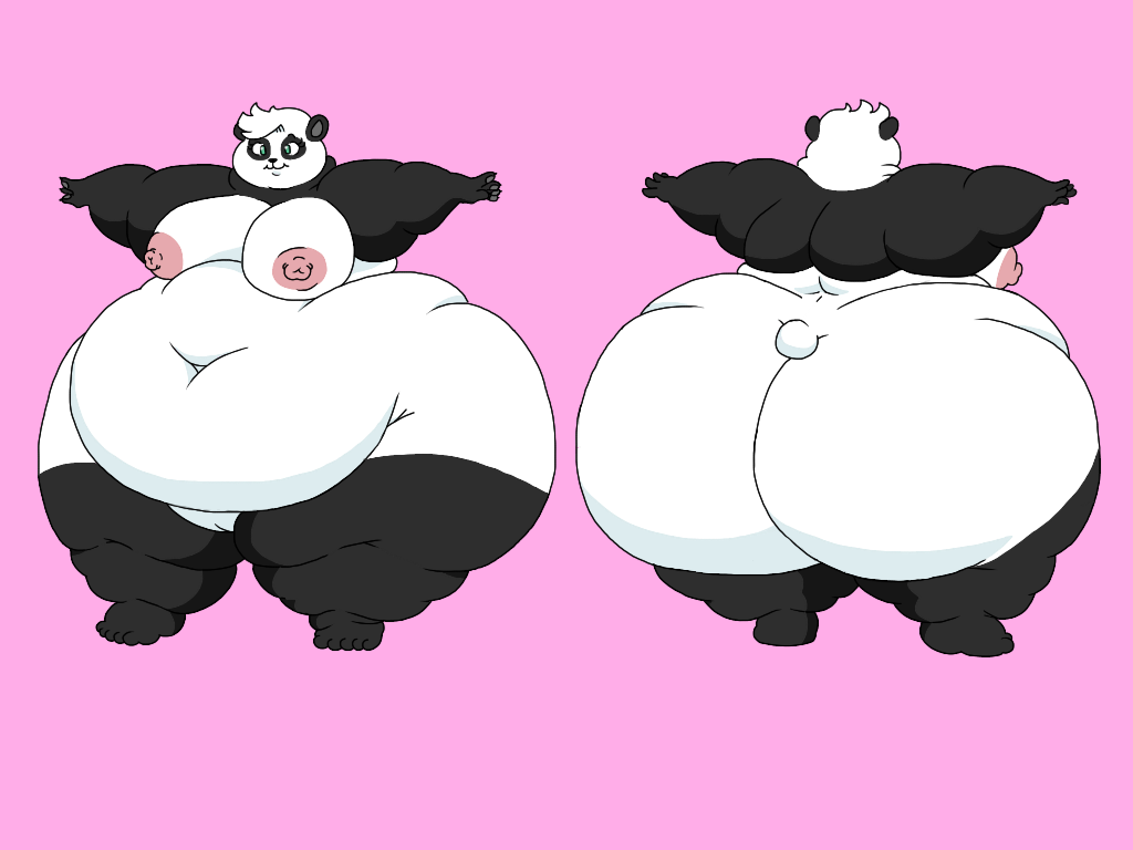 2018 4:3 5_fingers 5_toes anthro areola batspid2 bear big_breasts big_butt biped black_body black_fur breasts butt cel_shading claws digital_drawing_(artwork) digital_media_(artwork) feet female fingers front_view fur giant_panda gloves_(marking) hair huge_belly huge_butt huge_thighs hyper hyper_butt hyper_hips hyper_thighs leg_markings mammal markings model_sheet morbidly_obese morbidly_obese_anthro morbidly_obese_female multicolored_body multicolored_fur multiple_images navel nipples nude_anthro nude_female obese obese_anthro obese_female overweight overweight_anthro overweight_female pawpads pink_areola pink_background pink_nipples puffy_nipples rear_view scut_tail shaded short_tail simple_background socks_(marking) sofia_(batspid2) solo standing t-pose tail thick_thighs three-quarter_view toes two_tone_body two_tone_fur white_body white_fur white_hair