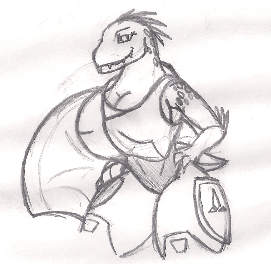 2015 alien anthro arm_quills big_breasts breasts cleavage clothed clothing cuisse dragon-heart energy_shield fangs female halo_(series) hand_on_hip head_crest holding_object holding_shield ibie'shan kig-yar looking_at_viewer microsoft monochrome pupils quill_hair scales scalie shield short_tail simple_background sketch sleeves slit_pupils solo standing tail teeth white_background xbox_game_studios