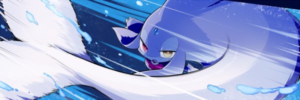 4_fingers anthro blue_background determined female fin fingers fish forehead_gem heterochromia marine motion_lines open_mouth ricola_cele ruka_(ricola_cele) serious_face shark shark_fin shark_tail simple_background sleeveless_jacket solo water yellow_fingers