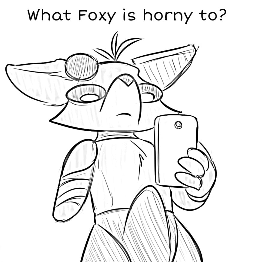 4_fingers animatronic anthro bandage bandaged_arm big_ears big_eyes black_and_white body_fur bottomwear bulge bulge_focus bulge_through_clothing bulge_under_clothes canid canine cellphone clothed clothing commentary_request dialogue english_text erection erection_in_shorts erection_under_clothing expressionless eye_patch eyewear fingers five_nights_at_freddy's five_nights_at_freddy's_3 fox fox_ears foxy_(fnaf) funny_face fur genitals humanoid humor looking_at_object looking_at_phone looking_down machine male male_focus mammal meme missing_arm monochrome mouth_closed pants penis penis_under_clothes phantom_foxy_(fnaf) phone question question_mark questioning questions_and_answers robot robotic_arm robotic_ear scottgames shaded simple_background simple_shading snout solo solo_focus stylized tailsfoxy text third-party_edit turned_on twtr white_background