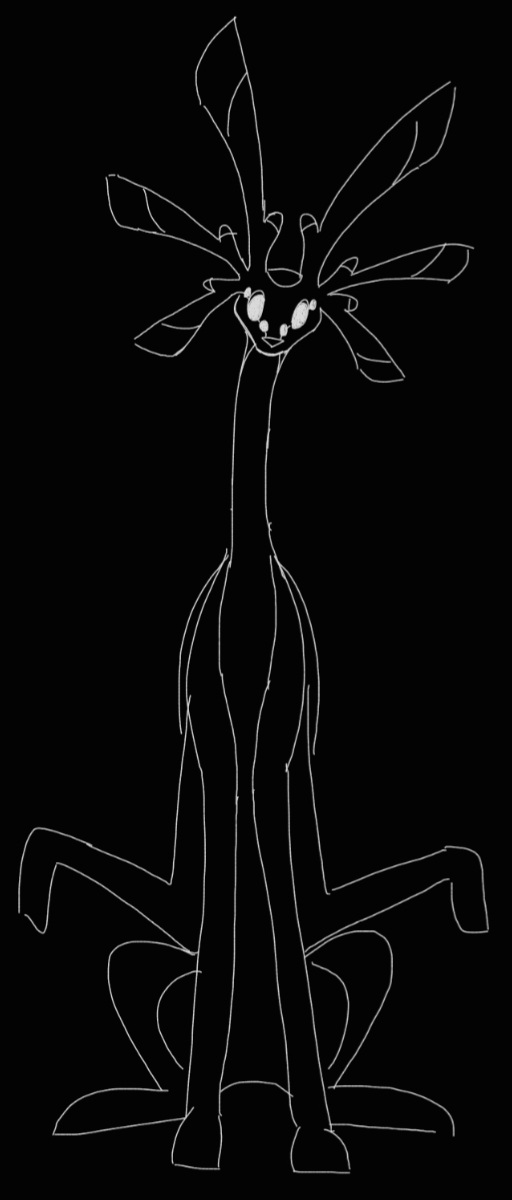 2023 6_antennae 6_ears 6_eyes 6_legs ambiguous_gender antennae_(anatomy) bump_attack digital_drawing_(artwork) digital_media_(artwork) feral hi_res monochrome multi_ear multi_eye octobax simple_background sketch solo