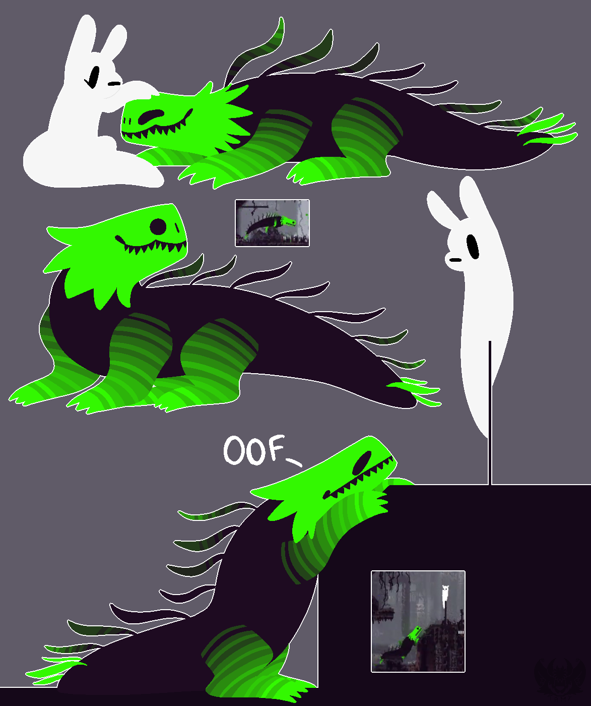 2019 :3 ambiguous_gender big_tail biped black_body black_eyes black_nose black_scales colored digital_media_(artwork) duo english_text feral fur green_body green_lizard_(rain_world) green_scales grey_background hi_res larger_ambiguous larger_feral leg_markings lizard lizard_(rain_world) looking_at_another mammal markings monotone_body monotone_ears monotone_fur monotone_tail multicolored_body multicolored_scales multiple_images on_hind_legs oof petting petting_head pole quadruped rain_world reptile scales scalie screencap side_view simple_background size_difference slugcat_(rain_world) smaller_ambiguous smaller_feral smile snout socks_(marking) standing survivor_(rain_world) tail tamymew tapering_tail text two_tone_body two_tone_scales white_body white_ears white_fur white_tail