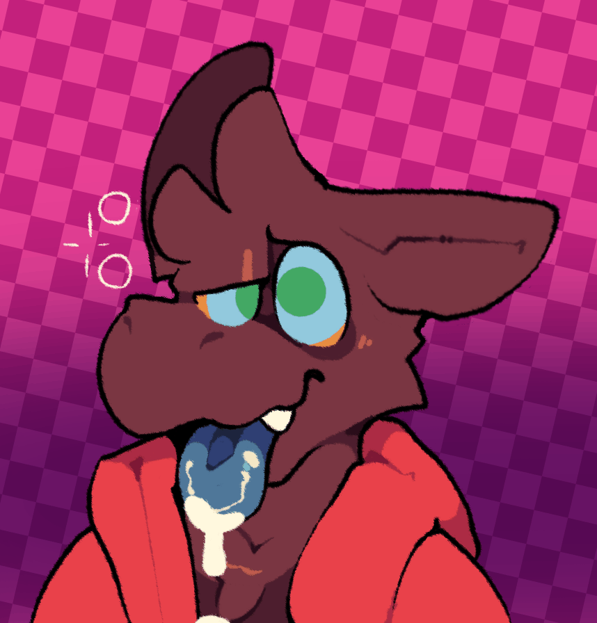 ambiguous_gender animated anthro bodily_fluids brown_body brown_fur crocodilian drooling fluffybunz fluffybunz's_fursona fur hybrid hypnosis hypnotic_eyes male mind_control reptile saliva scalie solo tongue tongue_out
