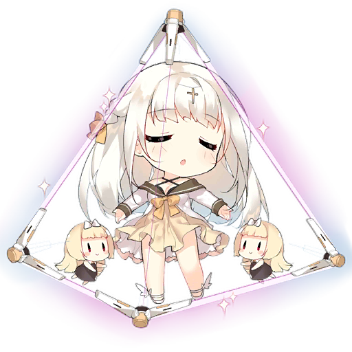 3girls blonde_hair blush blush_stickers braid brown_dress brown_sailor_collar c: chibi closed_eyes criss-cross_halter cross_hair_ornament dress energy_barrier energy_shield fairy_(girls'_frontline) french_braid full_body girls'_frontline hair_ornament hair_ribbon halterneck layered_skirt long_hair long_sleeves multiple_girls neck_ribbon official_art open_mouth outstretched_arms pyramid_(geometry) red_eyes ribbon sailor_collar saru shield_fairy_(girls'_frontline) shirt simple_background skirt smile sparkle third-party_source transparent_background white_footwear white_hair white_shirt white_skirt winged_footwear yellow_ribbon yellow_skirt |_|