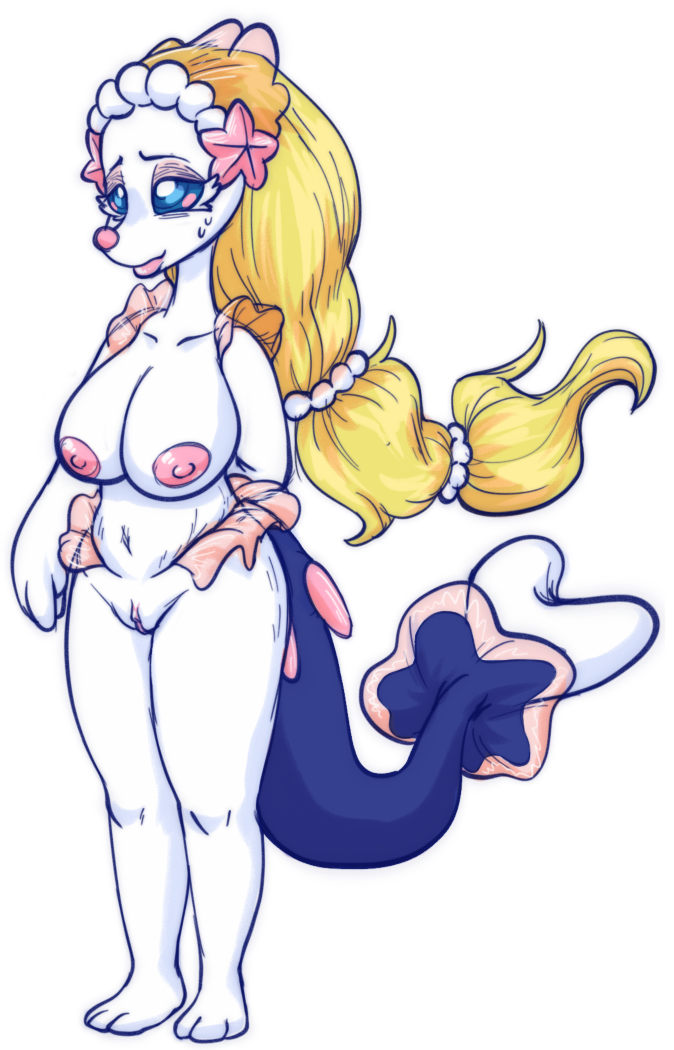 2019 alpha_channel anthro anthrofied asterozoan big_breasts blonde_hair blue_eyes blue_sclera bo_caroline bodily_fluids breasts clitoral_hood curvy_figure echinoderm female front_view full-length_portrait gem generation_7_pokemon genitals hair hair_beads hand_behind_back huge_breasts legs_together lips long_hair marine navel nintendo nipples nude pearl_(gem) pink_lips pink_nose plantigrade pokemon pokemon_(species) portrait primarina pseudo_clothing pussy shiny_pokemon simple_background solo starfish starfish_(accessory) sweat sweatdrop thick_thighs tourmalice transparent_background voluptuous wide_hips
