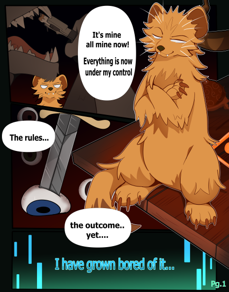 3_panel_comic barefoot brown_body brown_fur canid canine canis claws comic crossed_arms dialogue digital_media_(artwork) duo english_text eyeball fangs feet feral fluffy fluffy_tail fur furniture inscryption luuriolu male mammal melee_weapon mustelid musteline open_mouth semi-anthro sharp_teeth short short_male smile solo speech_bubble standing stoat stoat_(inscryption) stunted_wolf_(inscryption) sword table tail teeth teeth_removal text toe_claws true_musteline weapon weasel whiskers wolf wood wood_furniture wood_table