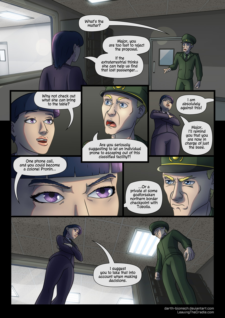 2022 agent_iskra_(darth_biomech) anthro biped blonde_eyebrows blonde_hair blue_eyes clothed clothing colored comic darth_biomech dialogue dialogue_box duo english_text eyebrows female green_clothing green_hat green_headwear hair hat headgear headwear hi_res human human_only major_pronin_(darth_biomech) male mammal military military_uniform not_furry purple_eyebrows purple_eyes purple_hair speech_bubble text uniform url