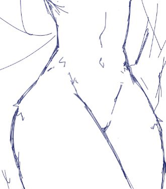 anthro breasts camel_toe crotch_lines curvy_figure faceless_character faceless_female female front_view fur genitals hourglass_figure legs_together low_res navel nude pussy simple_background sketch small_waist solo standing torso_shot under_boob unknown_artist white_background wide_hips