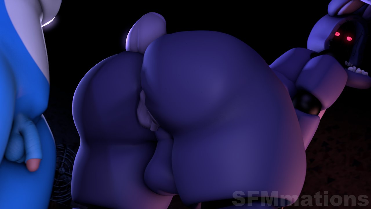 3d_(artwork) air_conditioner animatronic anthro anus balls bent_over big_balls big_butt black_background blue_body butt digital_media_(artwork) duo five_nights_at_freddy's five_nights_at_freddy's_2 genitals lagomorph leporid long_ears looking_back machine male mammal multicolored_body penis presenting presenting_hindquarters purple_body rabbit red_eyes robot scottgames scut_tail sfmmations short_tail simple_background small_penis source_filmmaker standing tail teeth thick_thighs toy_bonnie_(fnaf) two_tone_body white_body withered_bonnie_(fnaf)