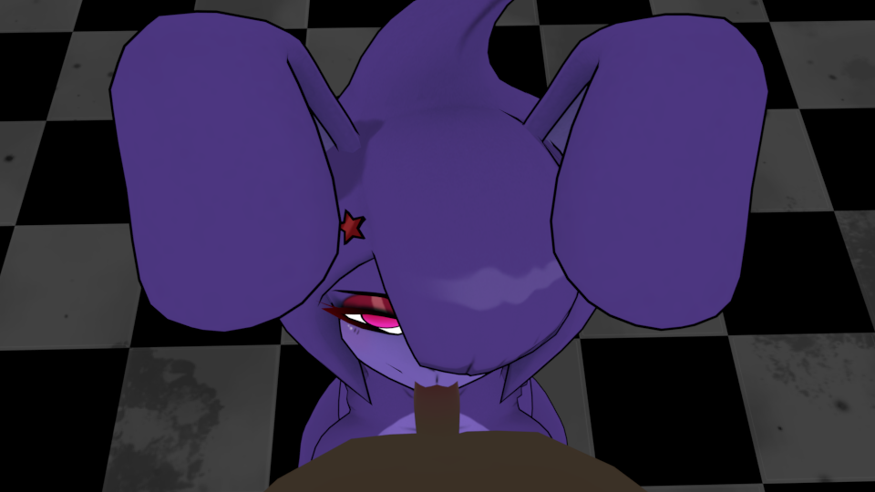 animatronic anthro blender_(software) bonnie_(cally3d) bonnie_(fnaf) dirtyclone_(artist) duo fellatio fellatio_pov female first_person_view five_nights_at_freddy's human human_pov lagomorph leporid looking_at_viewer machine male male/female mammal oral penile purple_body rabbit robot scottgames sex