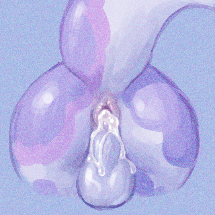 ambiguous_gender anthro anus balls bodily_fluids butt cum cum_in_ass cum_inside cum_on_balls digital_media_(artwork) equid equine genital_fluids genitals gynomorph horn hybrid intersex mammal markings multicolored_body nude puffy_anus purple_body purple_skin purple_spots simple_background solo spots spotted_body tail unicorn white_body white_skin